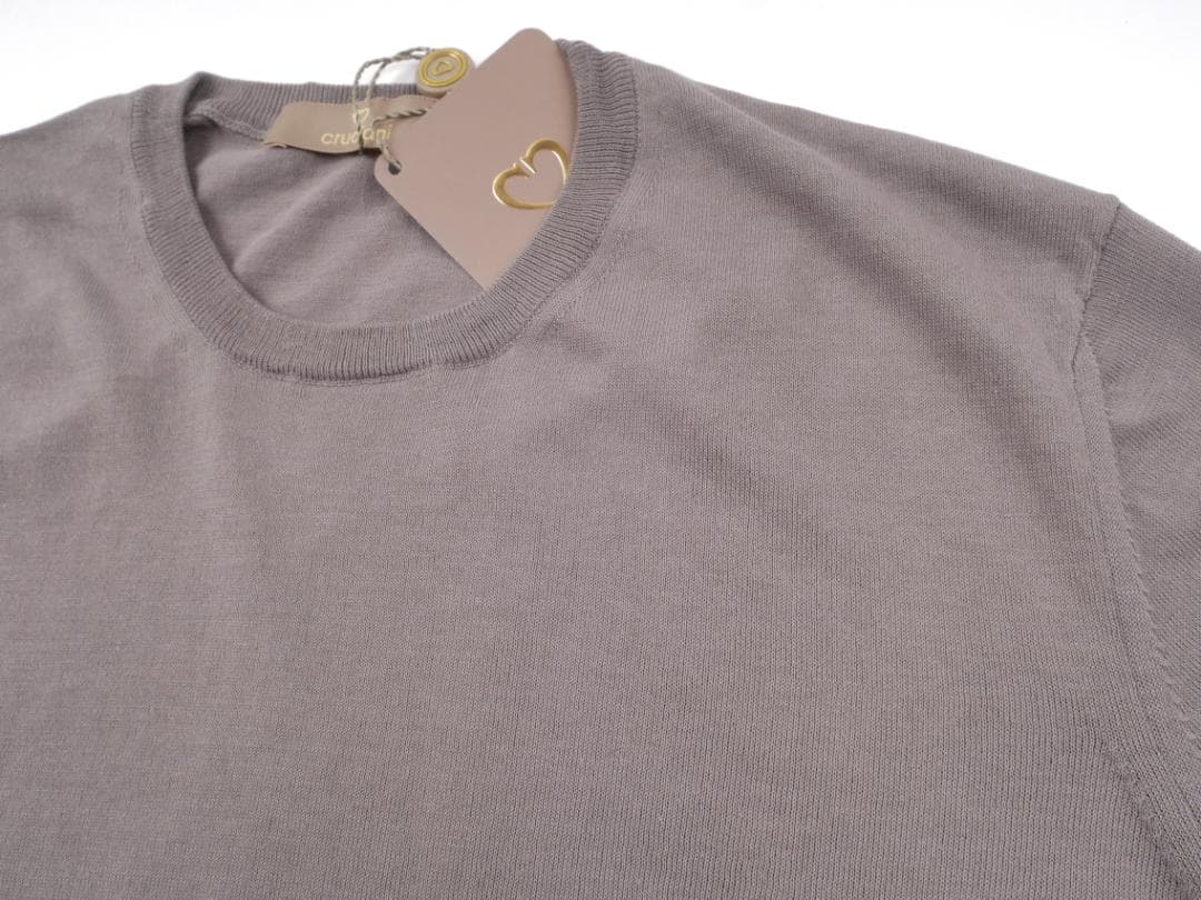 Cruciani クルチアーニ◆48◆トープ◆コットン ハイゲージ ニット