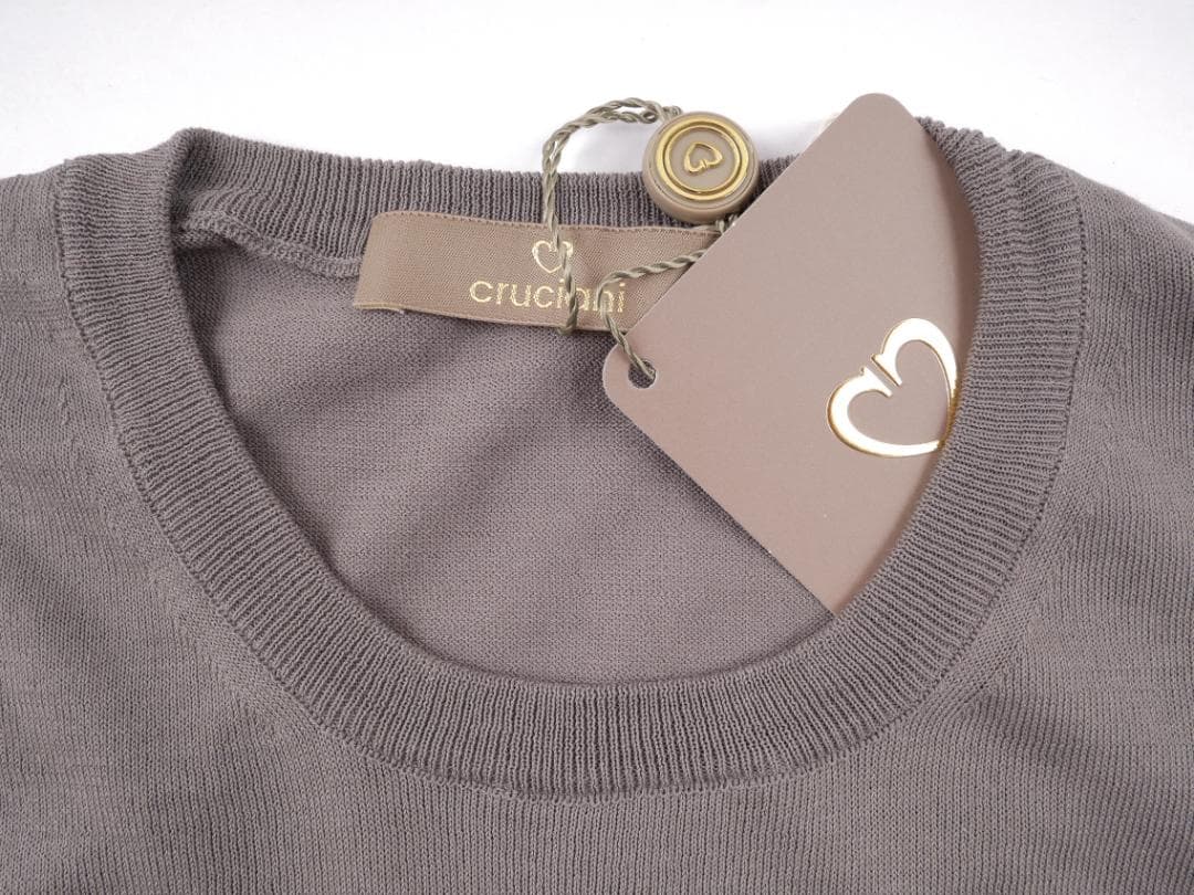 Cruciani クルチアーニ◆48◆トープ◆コットン ハイゲージ ニット