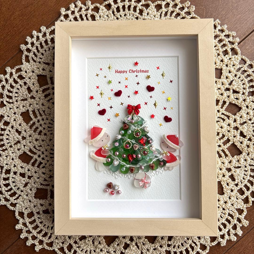 シーグラスアート❁可愛いクリスマス❁