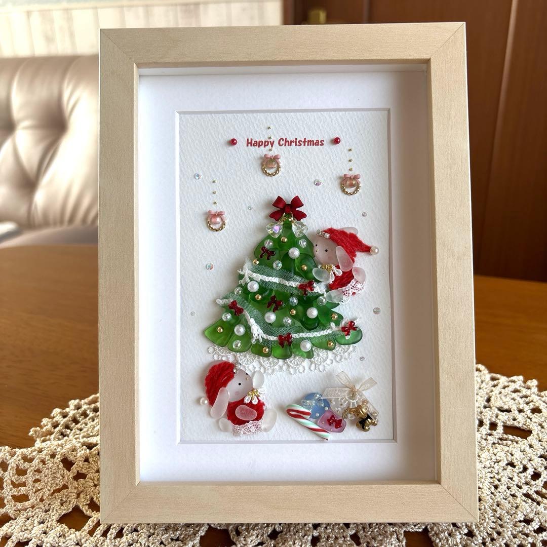 シーグラスアート❁可愛いクリスマス❁