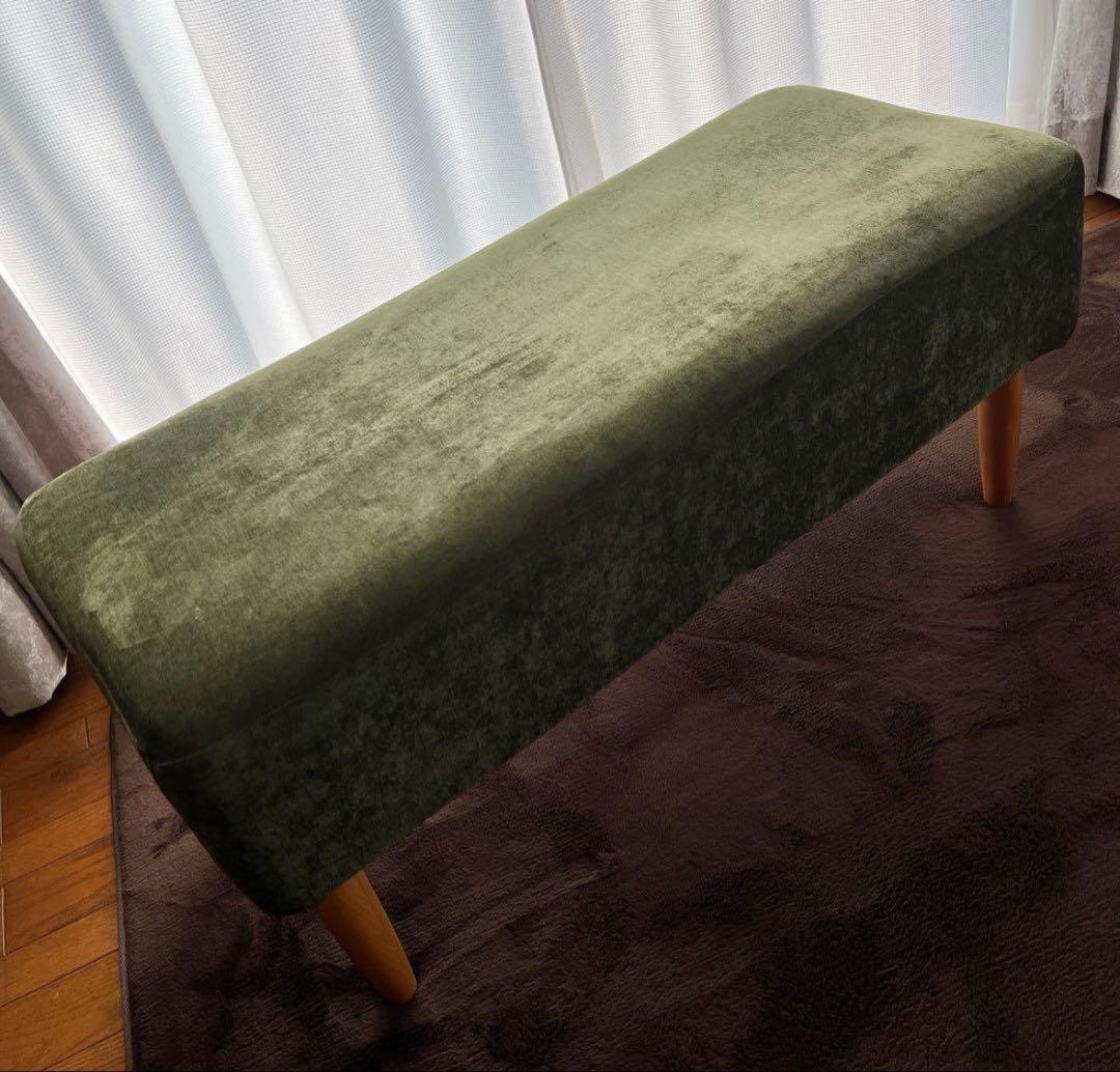 ビーカンパニー　ダイニングチェア　ベルベットグリーン