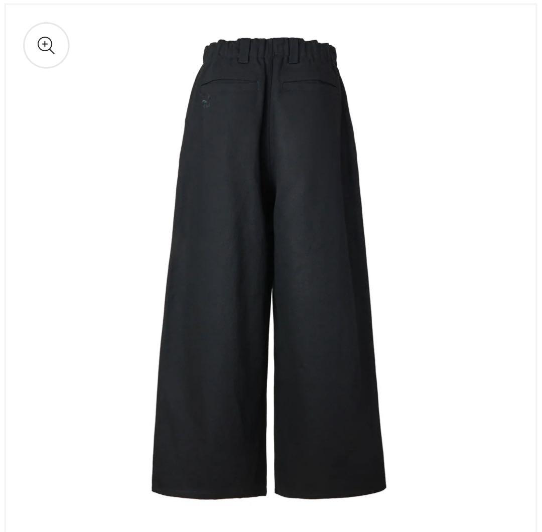 上杉柊平 Feels. WIDE TUCKED TROUSERS 黒 XL