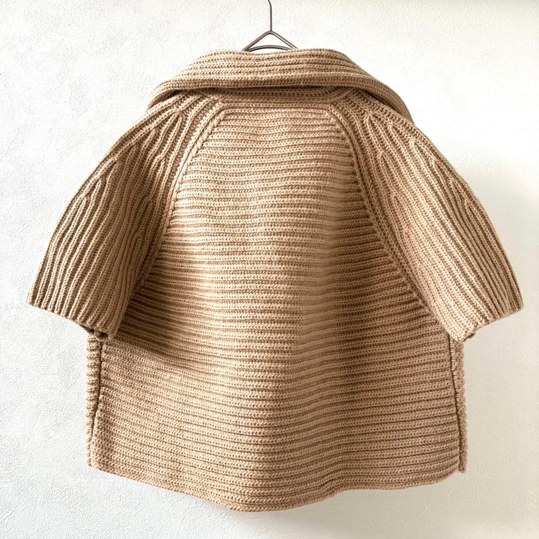 【美品】AKRIS カーディガン ニット 半袖 襟付き ウール カシミヤ 羽織り