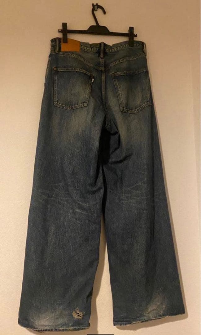 パンツ 24ss FADED MODERN DENIM WIDE TROUSERS