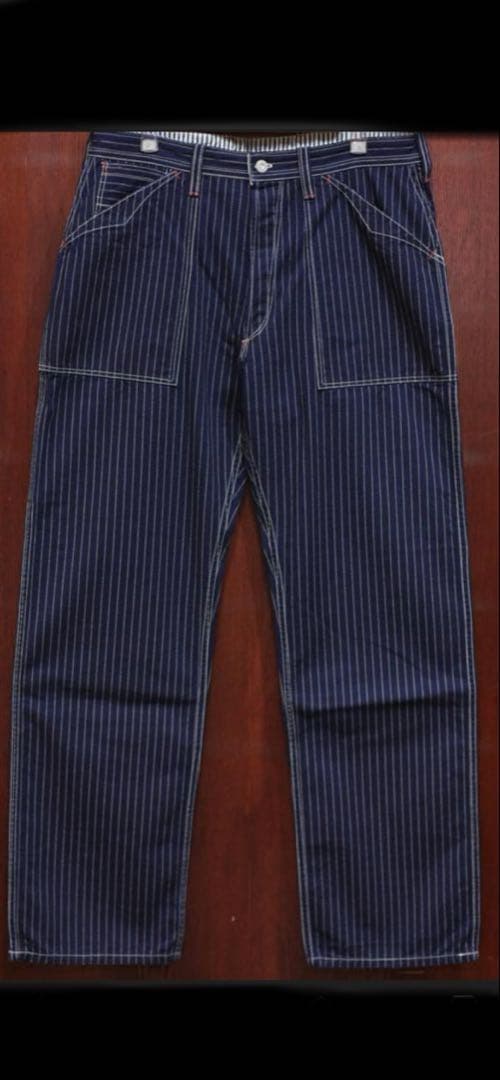 フリーホイーラーズ ロングショアマン ウォバッシュ ワークパンツ完売W36