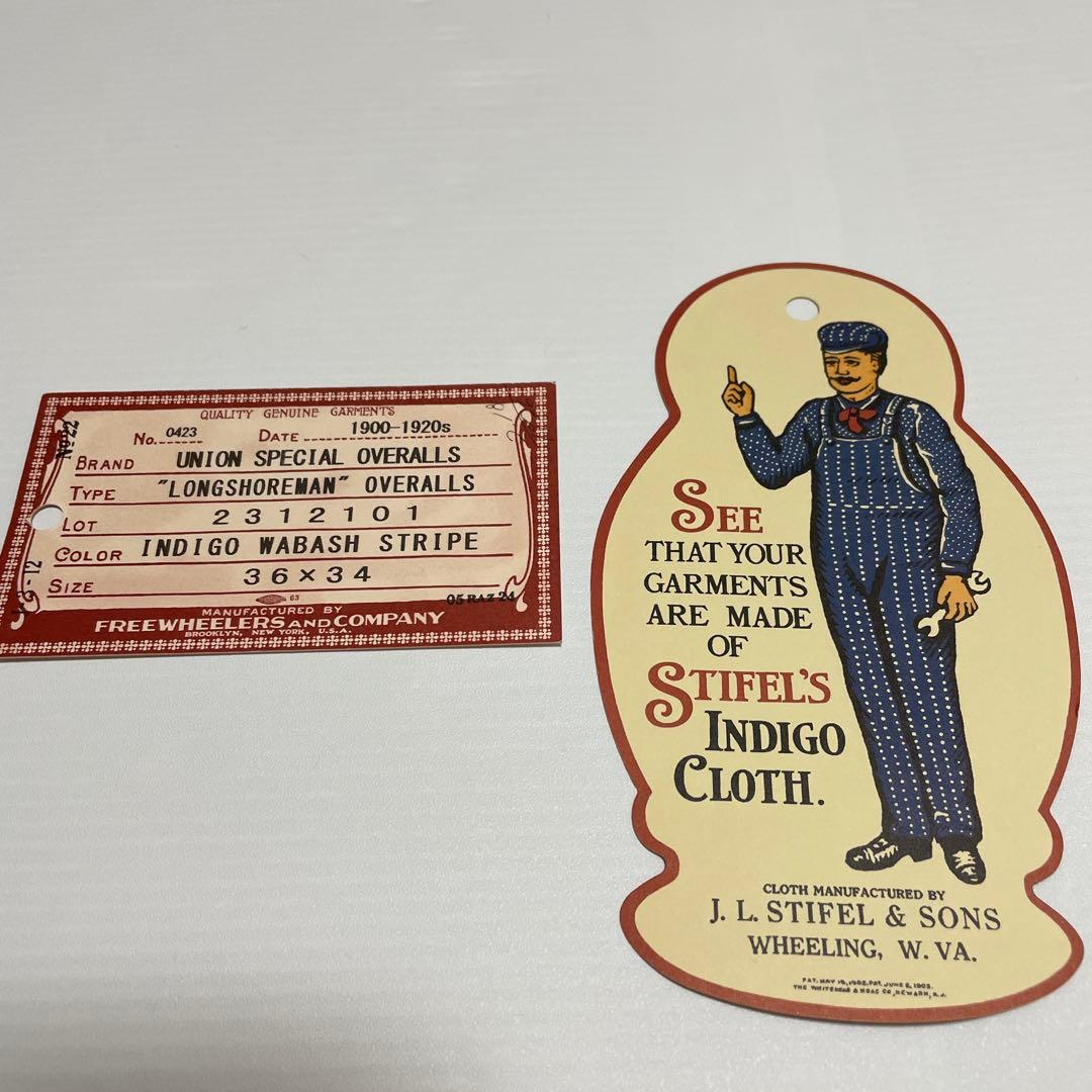 フリーホイーラーズ ロングショアマン ウォバッシュ ワークパンツ完売W36