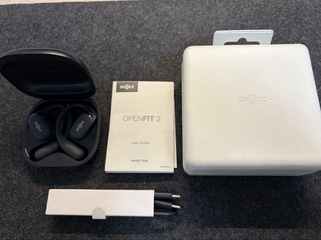 SHOKZ OPENFIT 2 ワイヤレスイヤホン ブラック