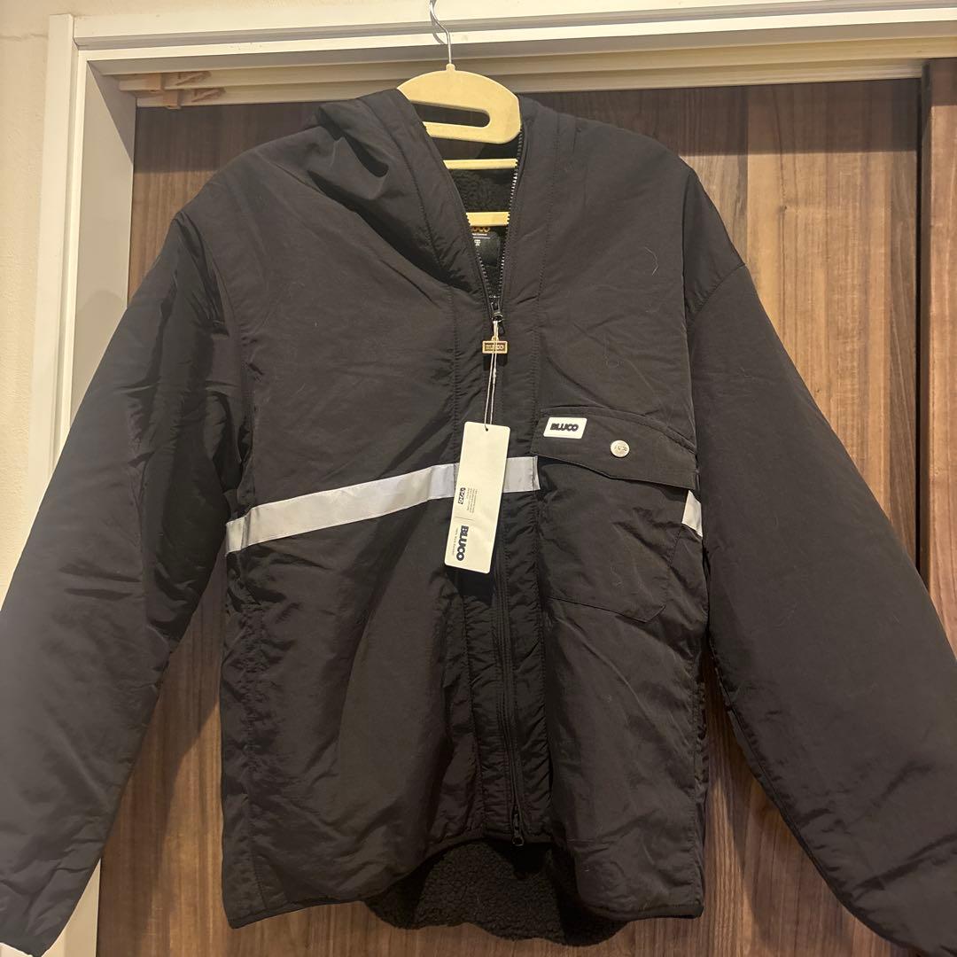 ジャケット・アウター BLUCO HOODED REFLECTOR JACKET BLACK