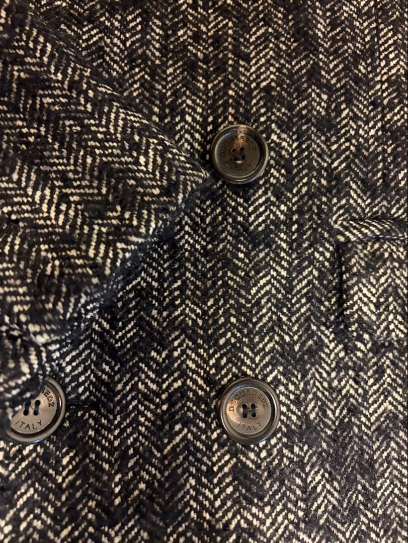 【試着のみ】DSQUARED2 メンズツイードコート　サイズ52