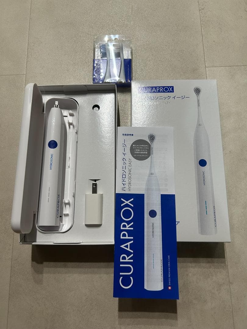 音波式電動歯ブラシ CURAPROX クラプロックス本体と替えブラシ2本