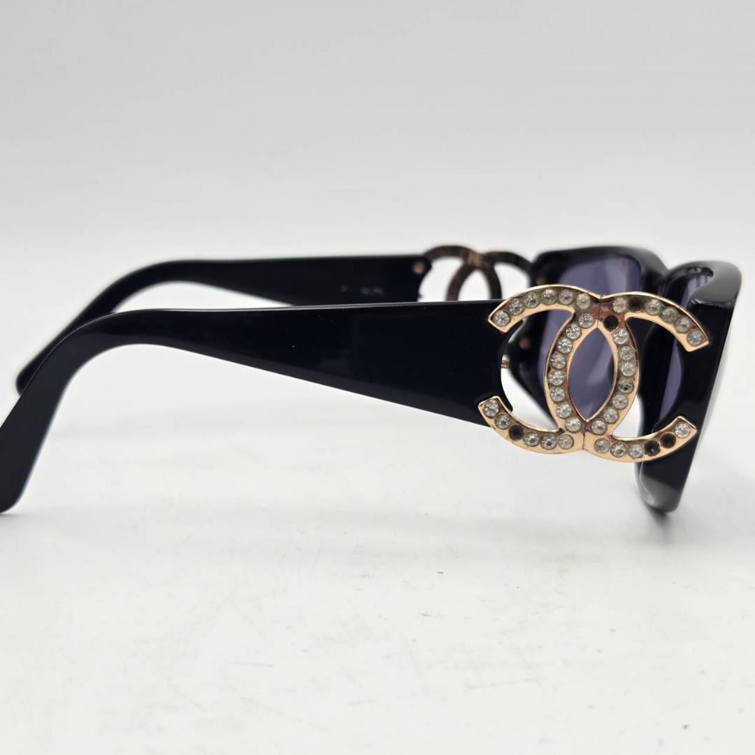 CHANEL シャネル サングラス ココマーク ラインストーン付 ケース・箱付き