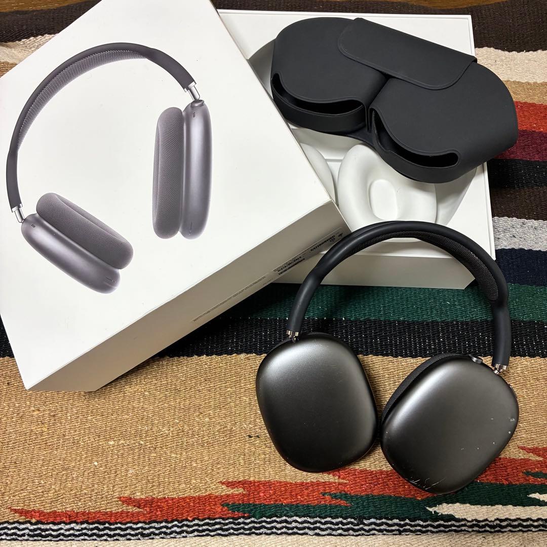 純　AirPods Max スペースグレー 本体 箱付き　カバーセット付