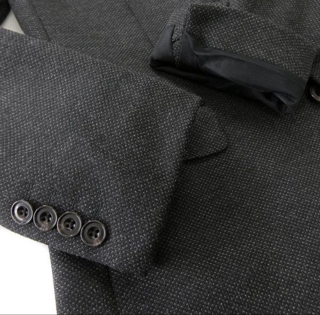 【新品】FICCE SPORTS 尾州 ジャージー Y6 黒灰 セットアップ