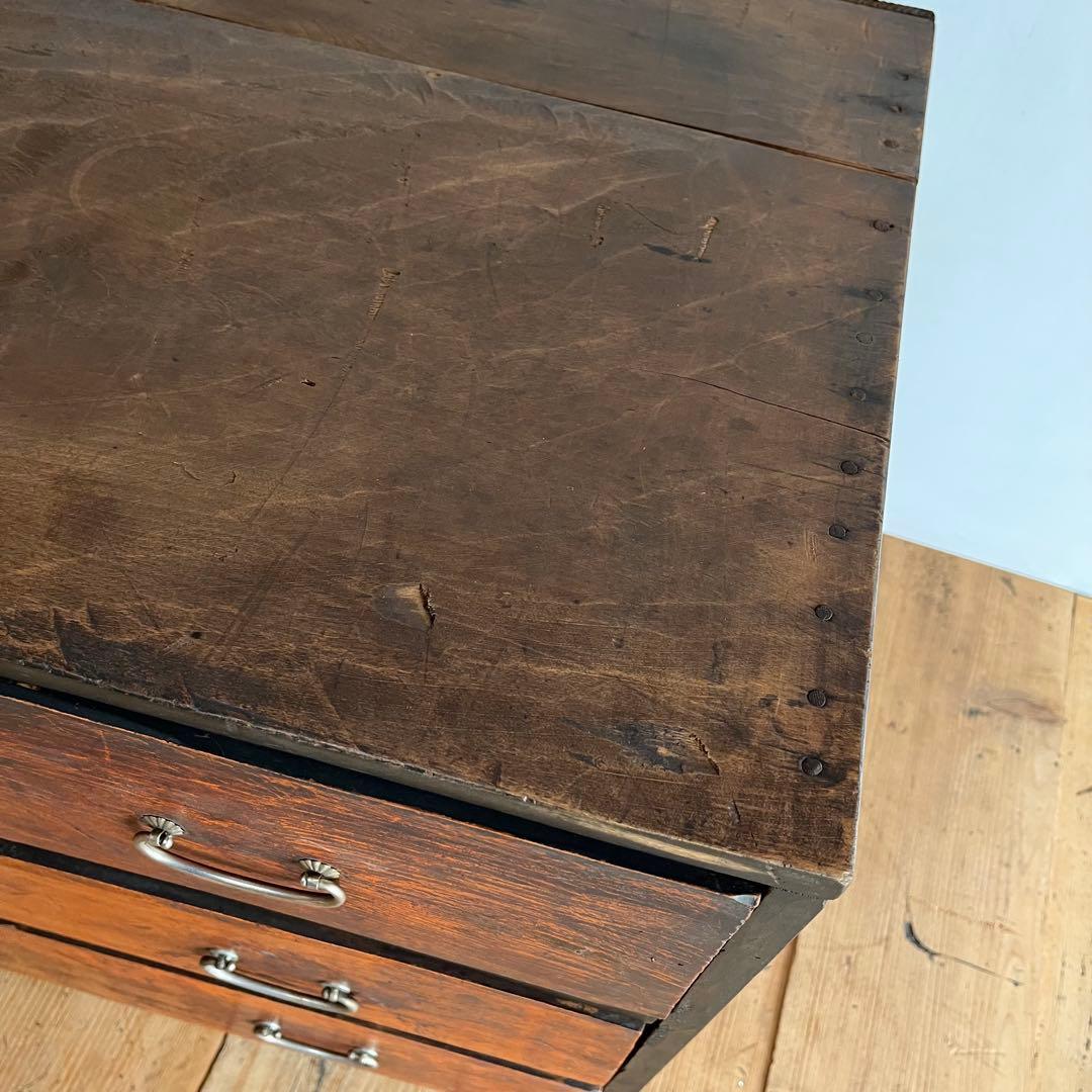 アンティーク チェスト 箪笥 ローボード テレビ台 昭和レトロ 3段 無垢材