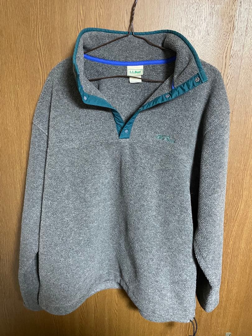 S*G様 希少 80sL.L.Bean ハーフスナップ フリース 筆記体ロゴ刺繍