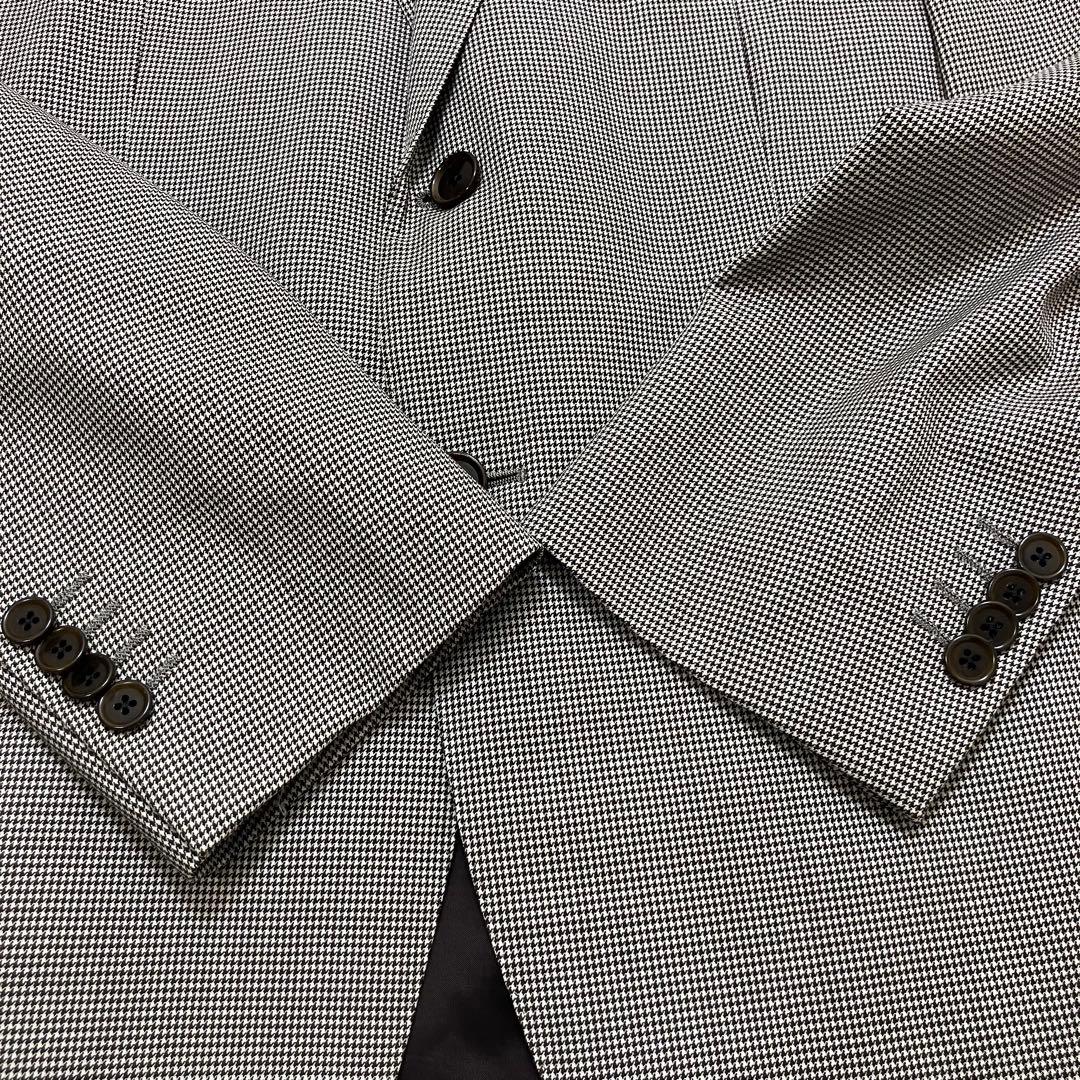 美品✨ユナイテッドアローズ 千鳥柄 ウール100% スーツセットアップ 46 M