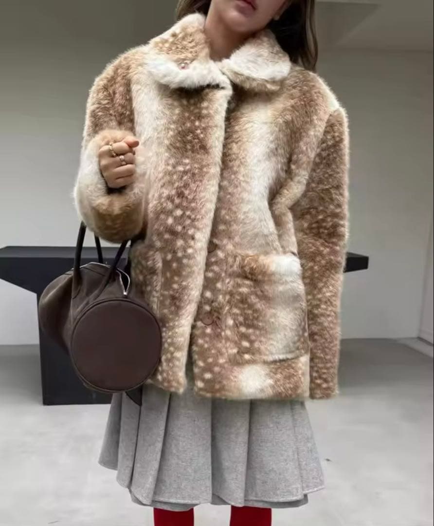 ファーコート　ファージャケット　バンビ