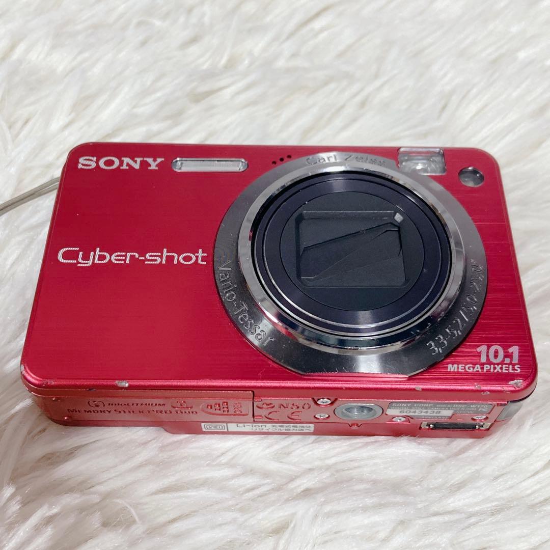 【極美品】 SONY ソニー DSC-W170 デジカメ バッテリー レッド