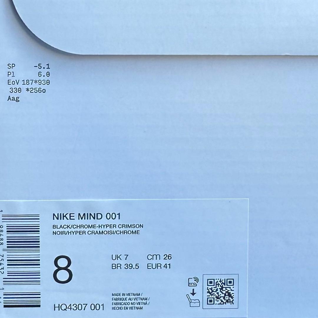 【26cm】 Nike Mind 001 Mules Black レシート原本付