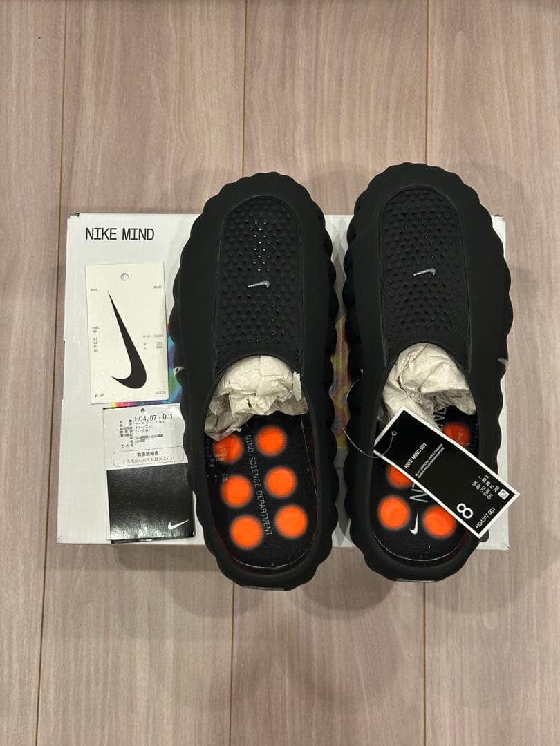 【26cm】 Nike Mind 001 Mules Black レシート原本付