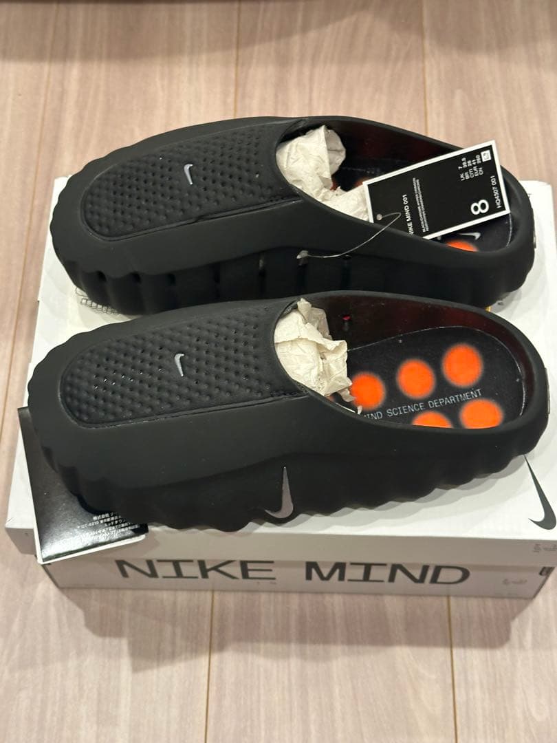 【26cm】 Nike Mind 001 Mules Black レシート原本付