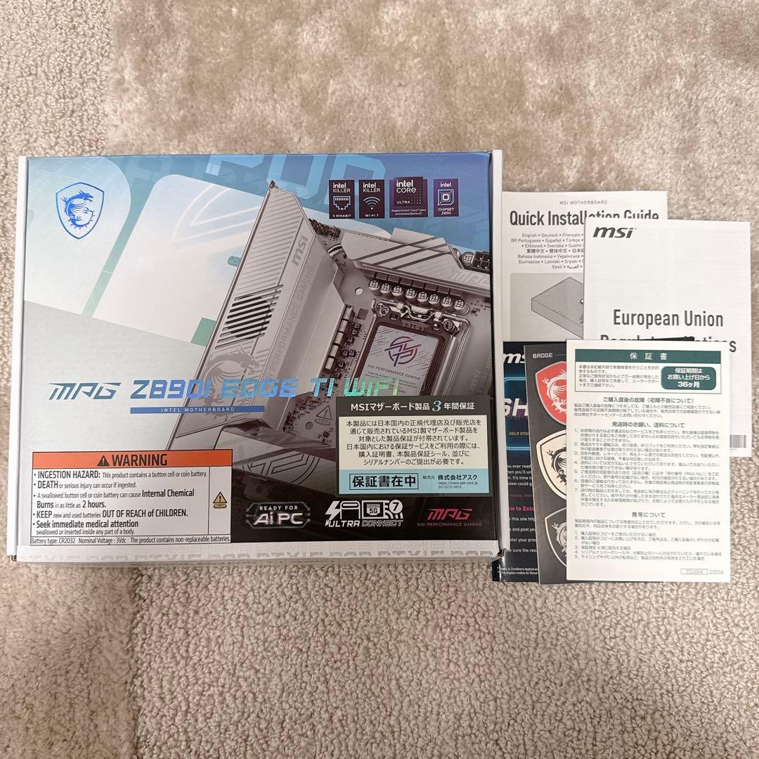 【！注意有！】MSI MPG Z890I EDGE TI WIFI マザー
