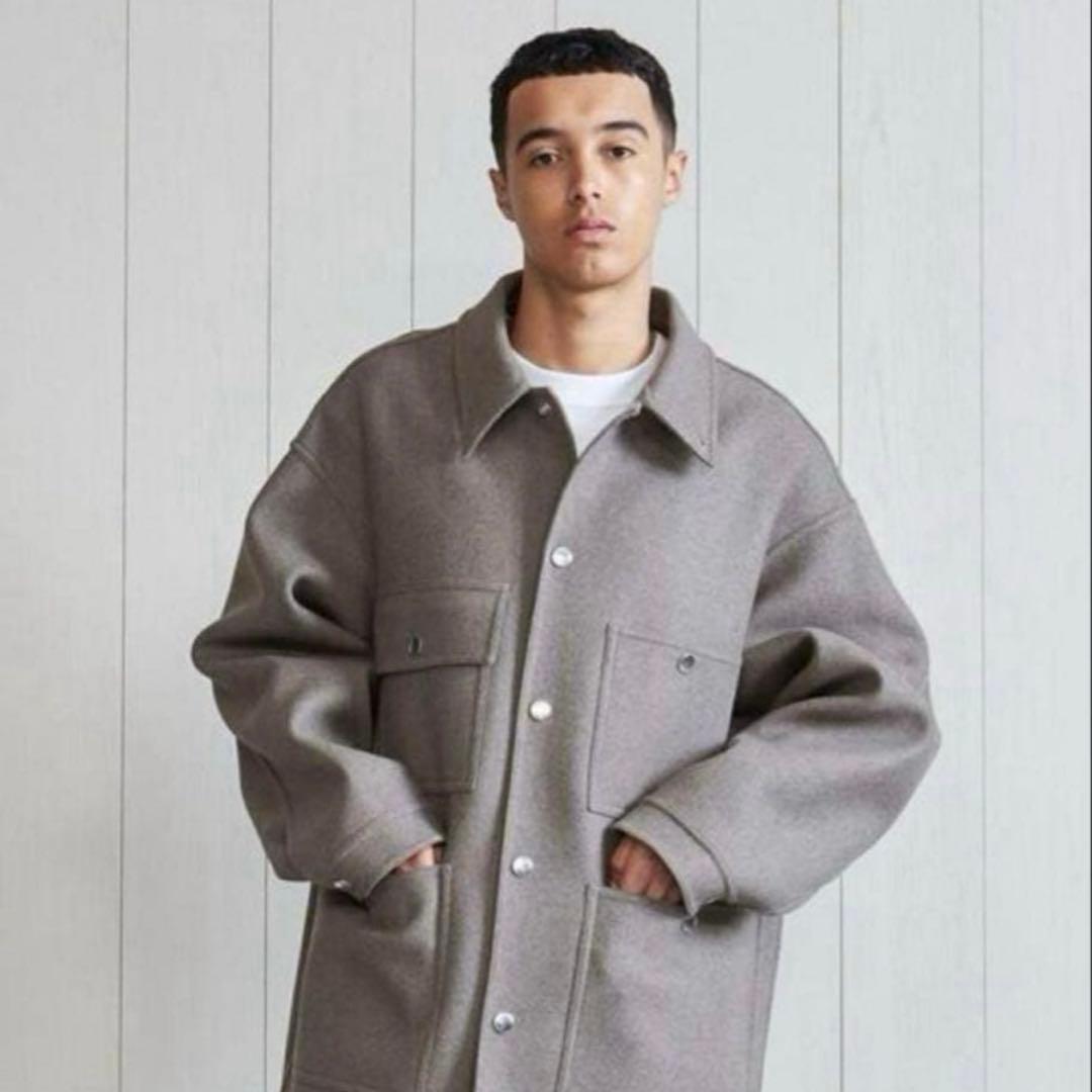 H beauty&youth カシミア混　カバーオール　Lサイズ