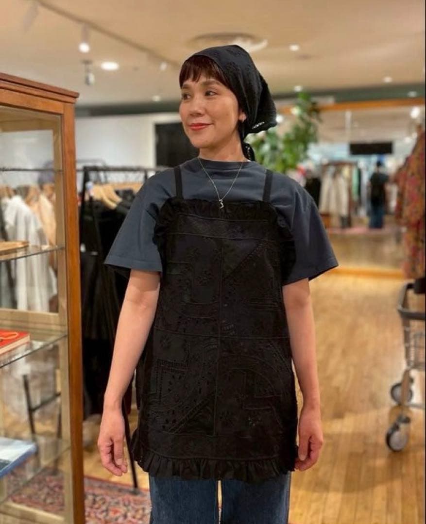 THE SHINZONE パッチワークレース トップス シンゾーン ブラック