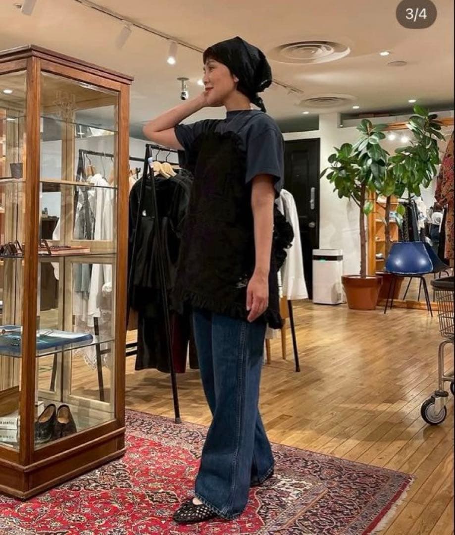 THE SHINZONE パッチワークレース トップス シンゾーン ブラック