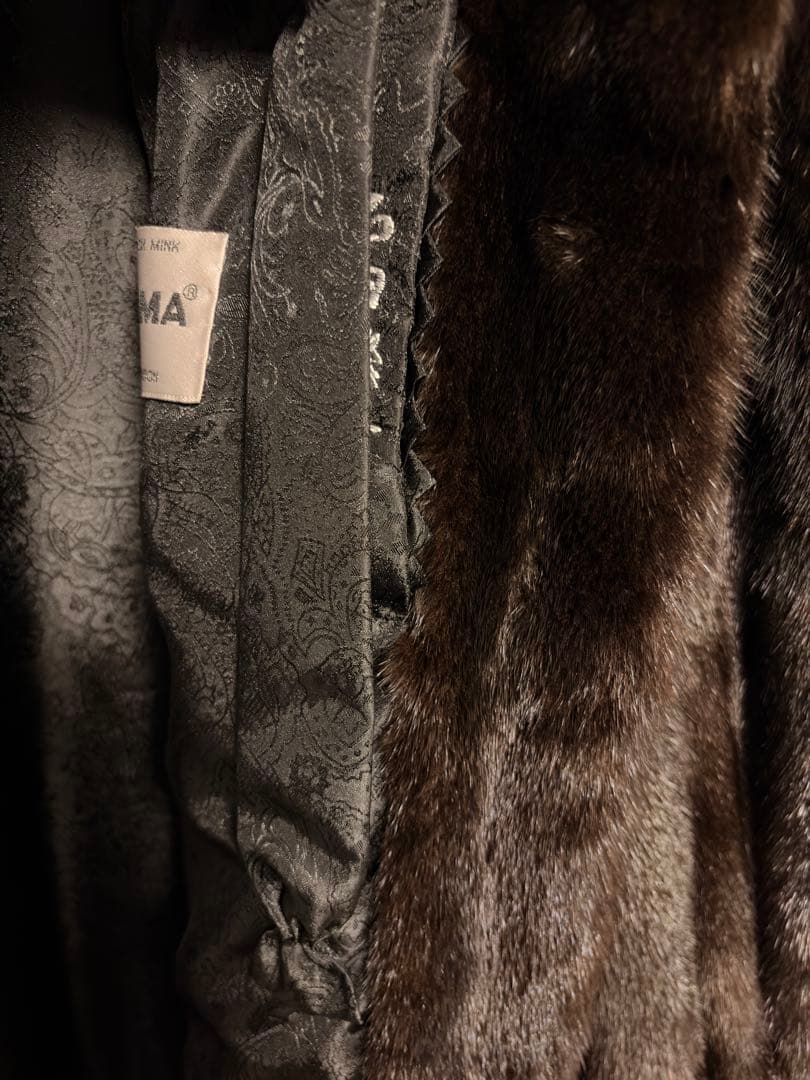 BLACKGLAMA ミンクロングコート ダークブラウン