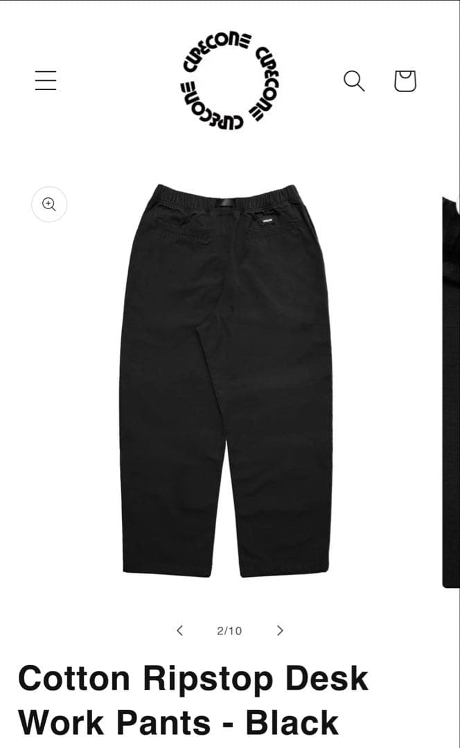 パンツ Cotton Ripstop Desk Work Pants - Black L