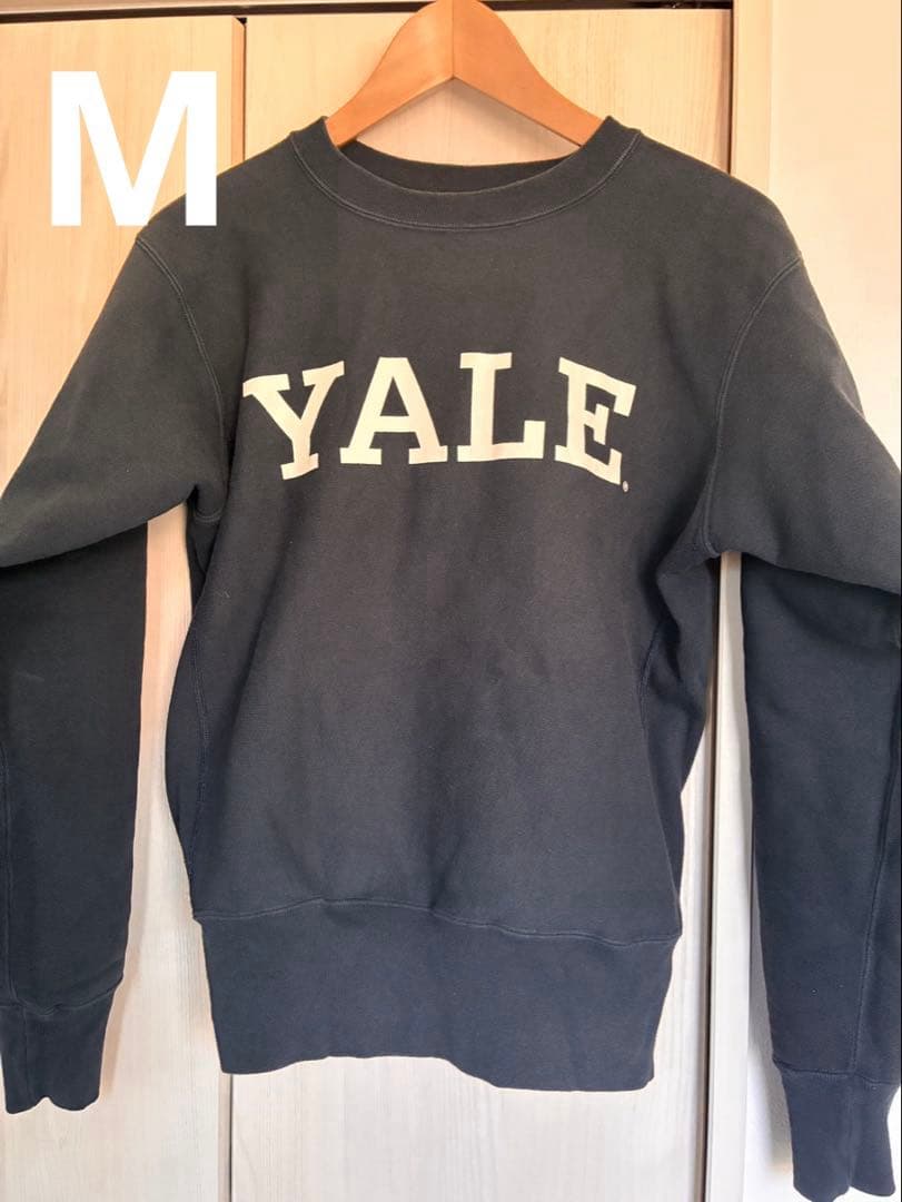 美品　チャンピオン　champion YALEスウェット　ネイビー　Mサイズ