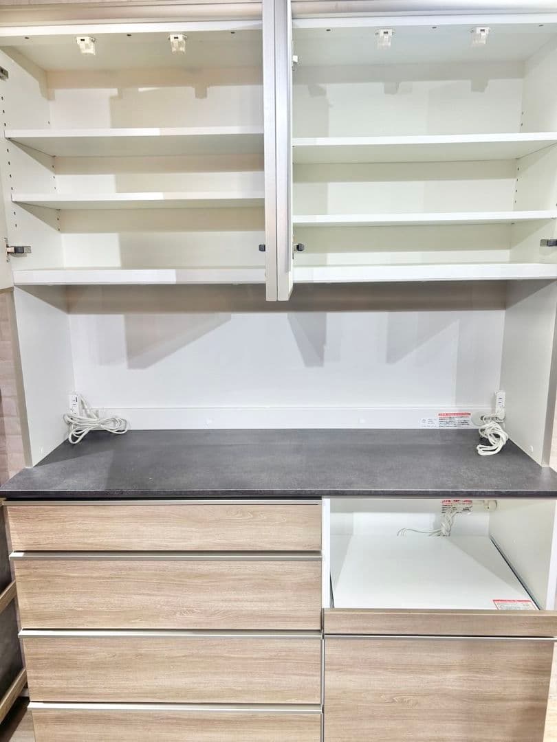 せ*ん様 AYANO 綾野製作所 食器棚 レンジボード W1400 木目調