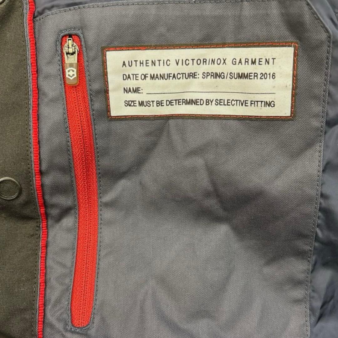 美品✨ビクトリノックス（XL）2016SSミリタリージャケット 紺 フード収納