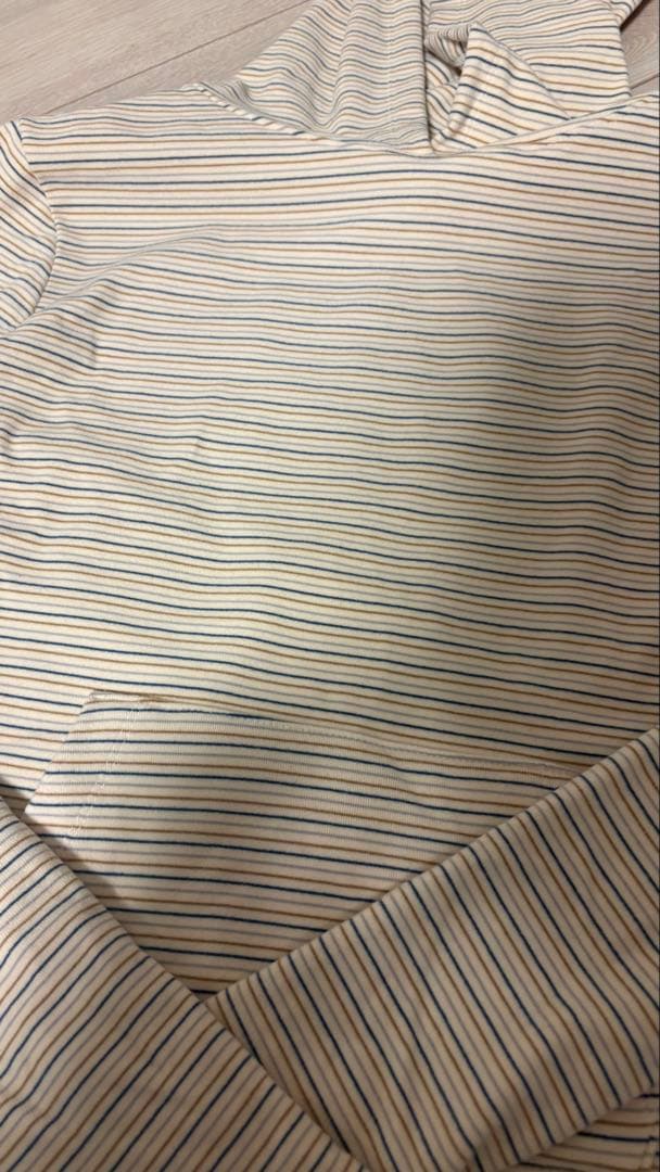 theohyou ストライプ フード　CREAM クリーム