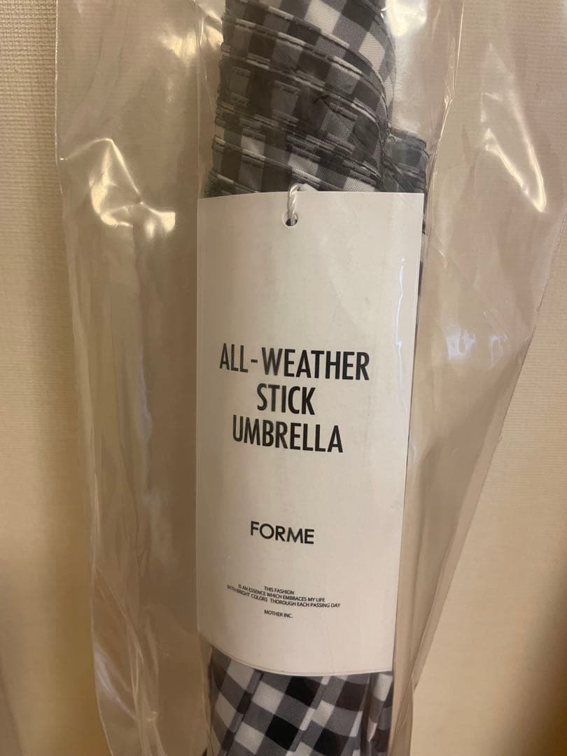 FORME 晴雨兼用日傘　ブラックギンガムチェック