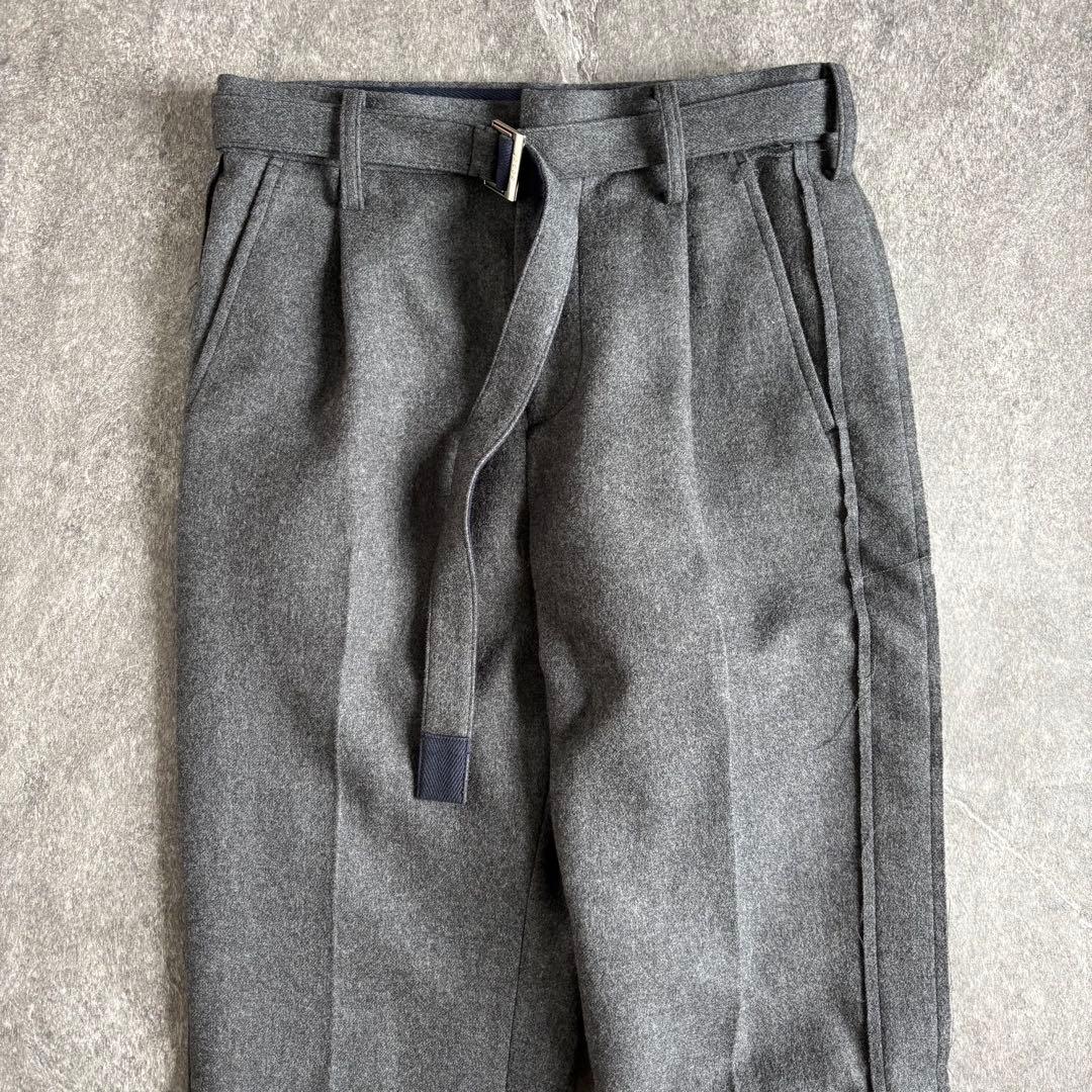 sacai サカイ 2022aw ベルテッドパンツ