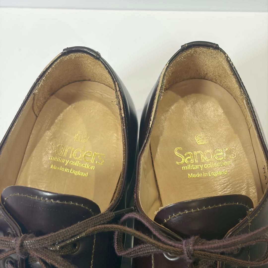 【美品】サンダース ミリタリーダービーシューズ 8803R ダークブラウン 28