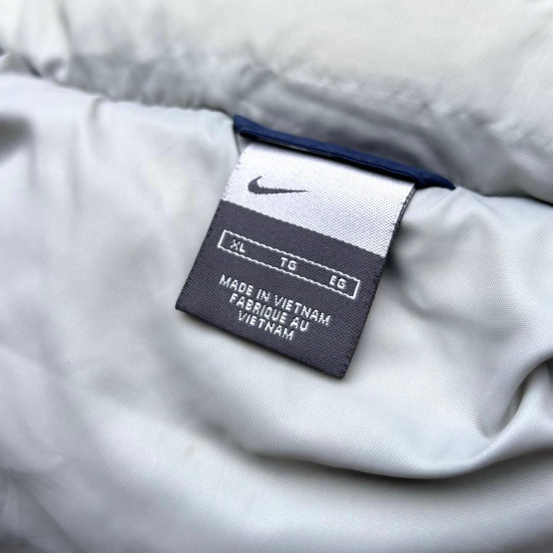 00s archive old NIKE オールド 刺繍ロゴ 肉厚 ダウンベスト