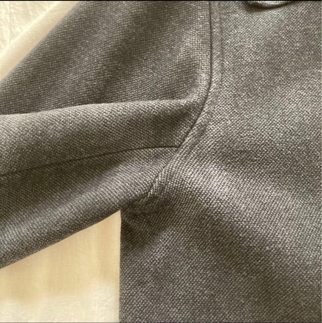 希少　AURALEE　ダッフルコート　ロング丈　シルク混　ネイビー　19AW　1