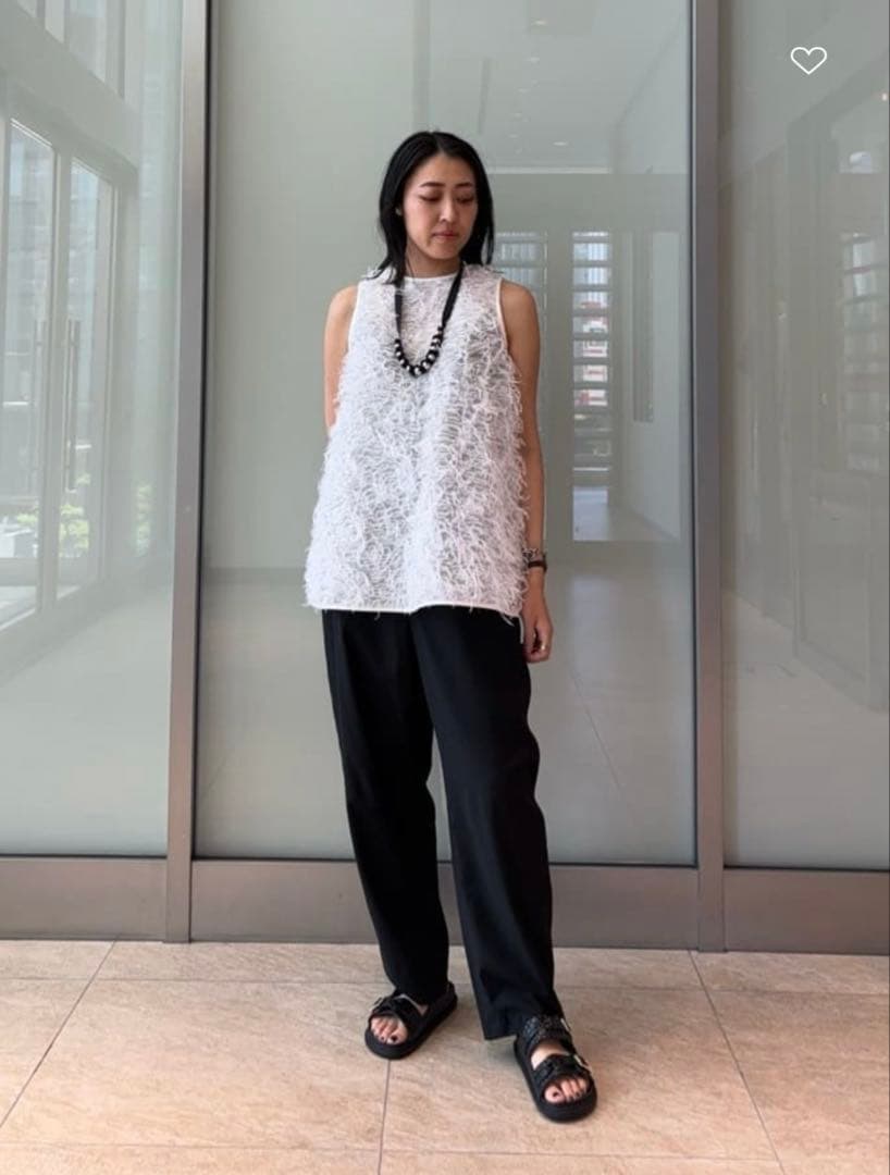 UNITED ARROWS カットジャカード チュニック ブラウス