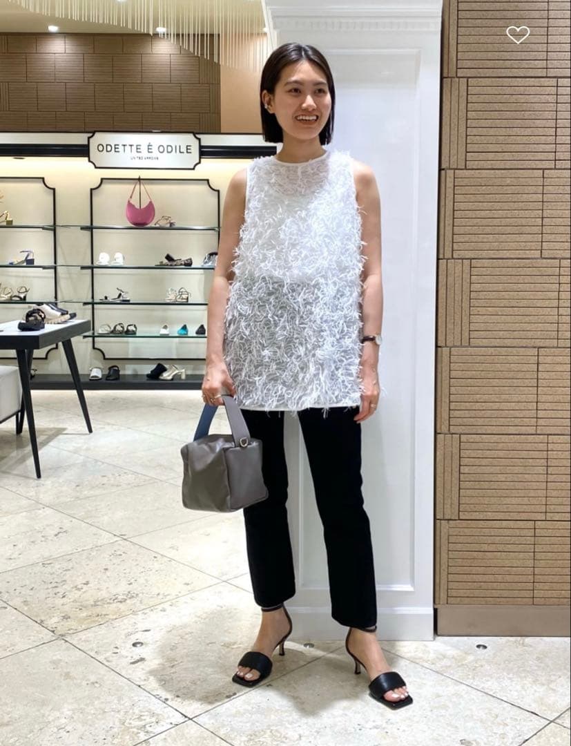 UNITED ARROWS カットジャカード チュニック ブラウス