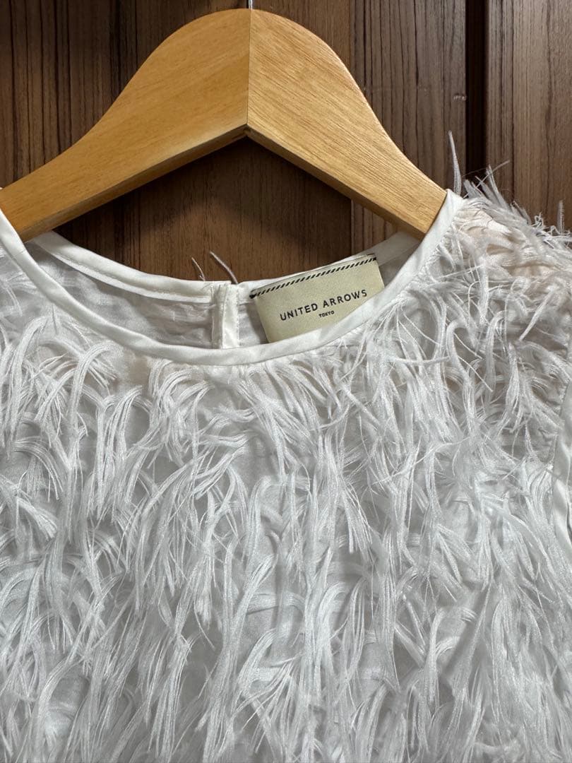 UNITED ARROWS カットジャカード チュニック ブラウス