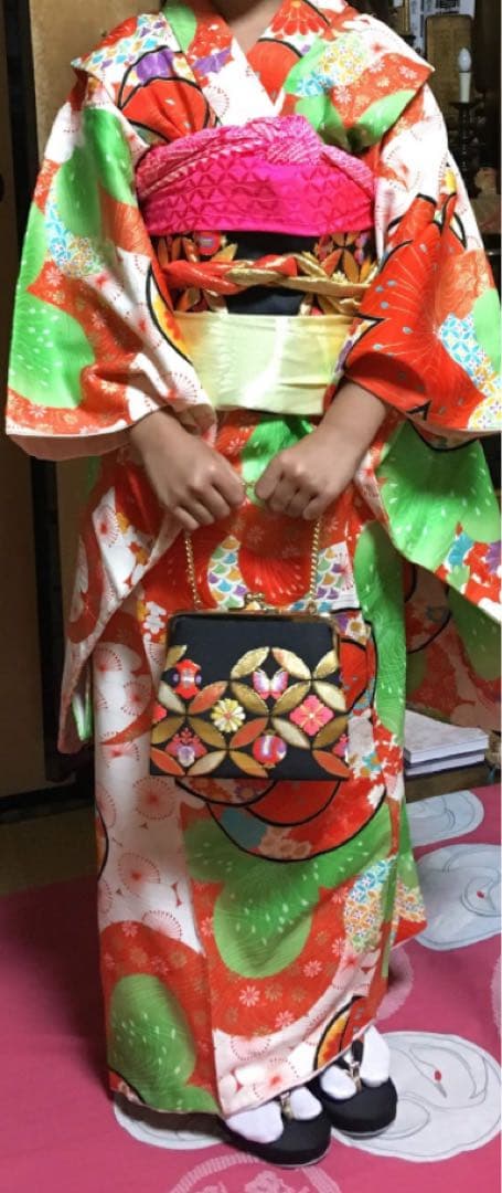 hippi‼︎!様　七五三　七歳　帯　八点セット　黒