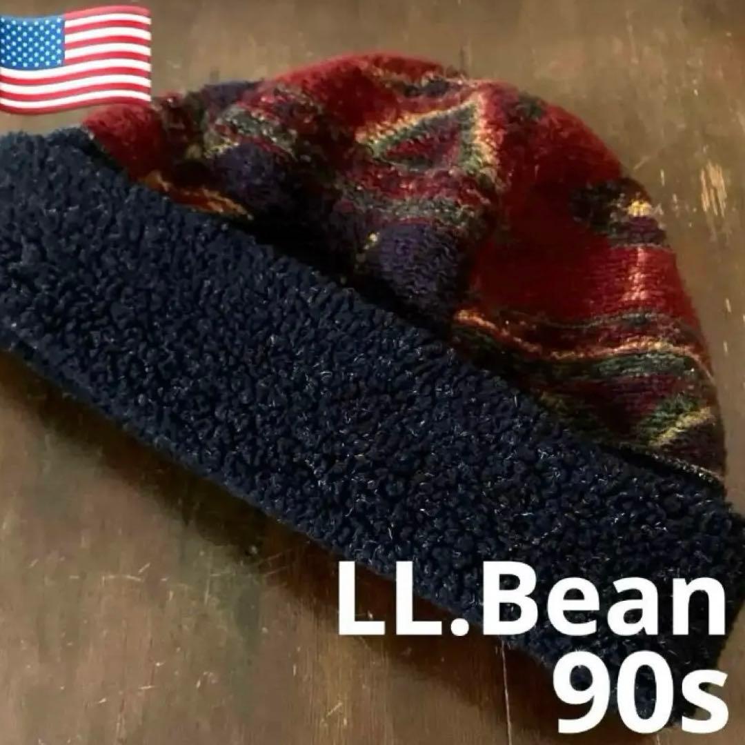 極希少◎90s 【USA製】LL.Bean ネイティブ ビーニーvintage