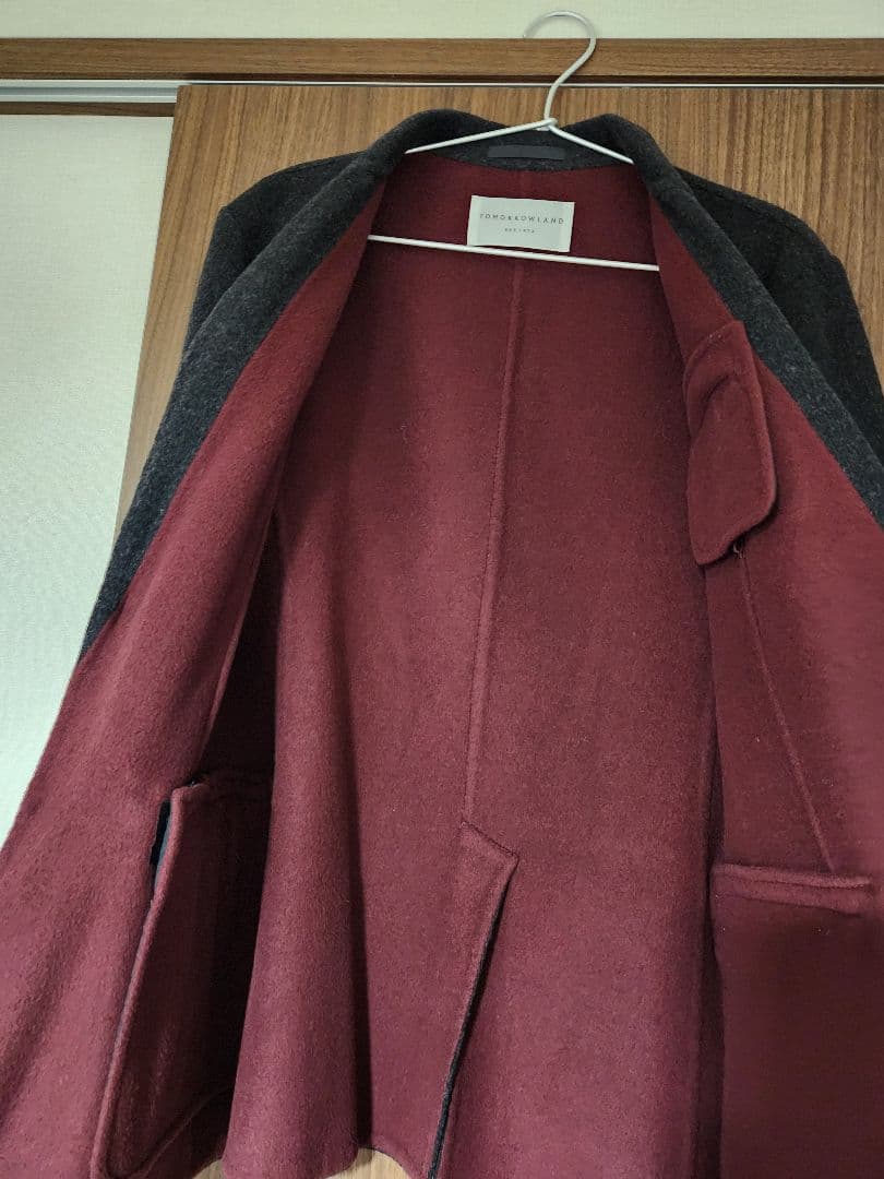 【美品】TOMORROWLAND　ウールジャケット　ダークグレー　サイズ44