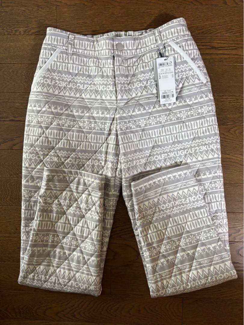 23区GOLF ゴルフウェア ノルディック柄 キルトパンツ