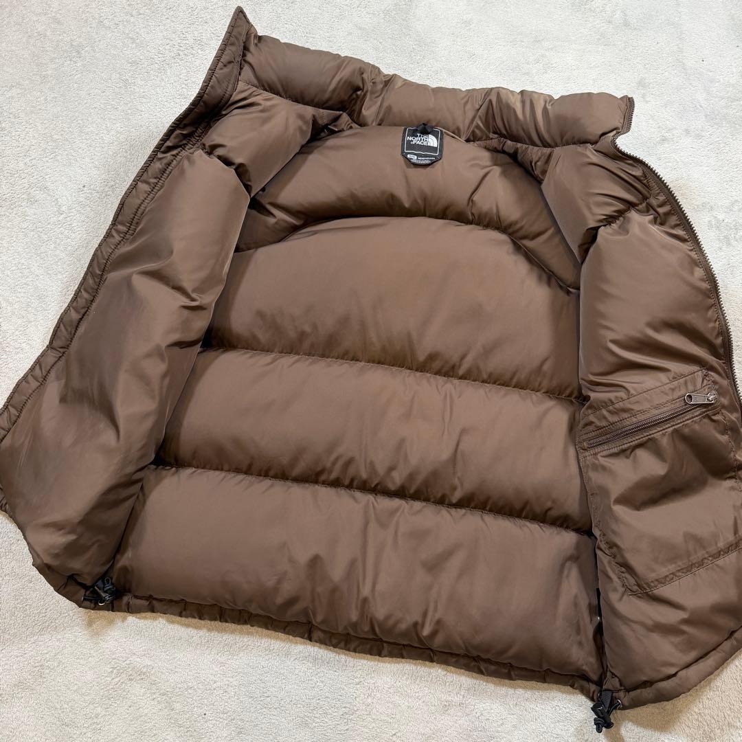 ザノースフェイス　ヌプシ　ダウンベスト　センターロゴ　ブラウン　700フィル
