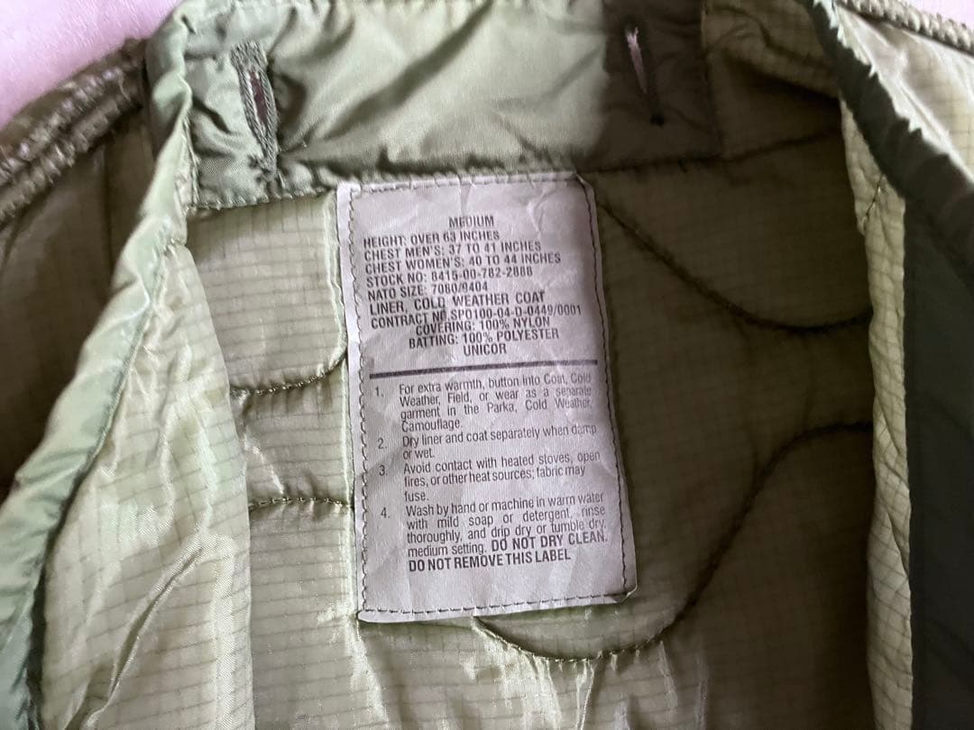 M65 ミリタリー フィールドジャケット ライナー付 USA製 オリーブ 秋冬