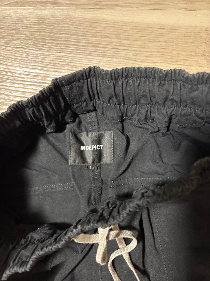 indepict ジップカーゴパンツ ブラック L